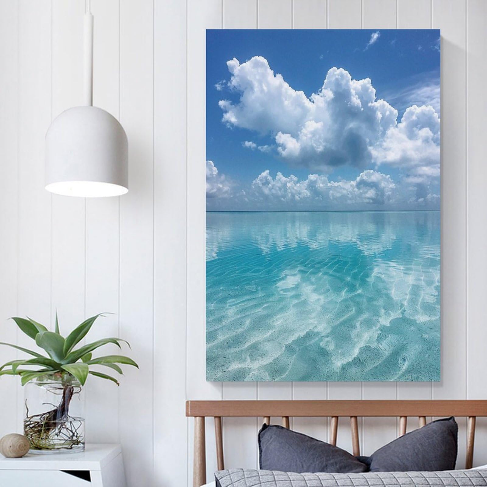 Amazon.co.jp: 永遠の一頁 水平線に綴じられた光の経 絵画 アート